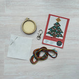 The Crafty Kit Company - Christmas Tree Mini Matchbox Christmas Cross Stitch Kit