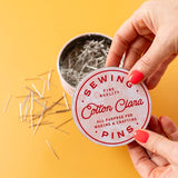 Cotton Clara - Retro Floral Pin Tin – Packed with High-Quality Sewing Pins