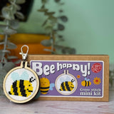 The Crafty Kit Company - 'Bee Happy!' Mini Matchbox Cross Stitch Kit