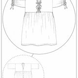 ZERO WASTE - Bow Dress Hack(add on to gather dress) - PDF Sewing Pattern