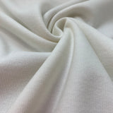 Brushed Rib Knit - White - Jersey Fabric