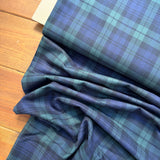 Black Watch Check - Navy & Green - Cotton Fabric