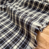 Black Watch Check - Navy & Ivory - Cotton Fabric
