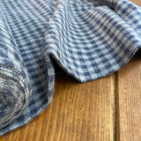 Brushed Flannel Gingham - Navy - Cotton Fabric