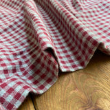 Brushed Flannel Gingham - Red - Cotton Fabric