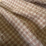 Bubble Gingham - Beige - Linen Fabric