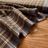 Window Pane Check - Chocolate - Organic Cotton Fabric
