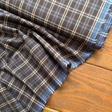 Window Pane Check - Chocolate - Organic Cotton Fabric
