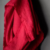 Merchant and Mills - Demon Scarlet - 185 European Laundered Linen Fabric - END OF ROLL 130cm