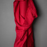 Merchant and Mills - Demon Scarlet - 185 European Laundered Linen Fabric - END OF ROLL 130cm