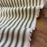 Green Ticking - Cotton Fabric