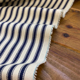 Navy Ticking - Cotton Fabric