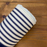 Navy Ticking - Cotton Fabric