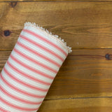 Pink Ticking - Cotton Fabric