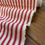 Red Ticking - Cotton Fabric