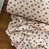 Dobby Double gauze - Peach Flowers - Cotton Fabric