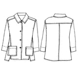 Tessuti Fabrics - Harlow Shirt - Paper Sewing Pattern