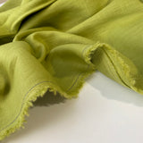 Washed Linen Fabric - Lime