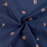 Navy Floral 21 Wale Corduroy - Cotton Fabric