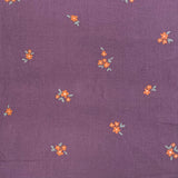 Mauve Floral 21 Wale Corduroy - Cotton Fabric
