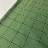 Green Maze Check - Cotton Linen Fabric - Oeko-Tex Certified 100