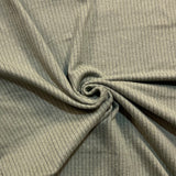 Khaki Stripe - Brushed Jersey Fabric