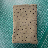 2 Metre Remnant - Khaki Spot Double Gauze Fabric - Oeko-Tex-Standard 100