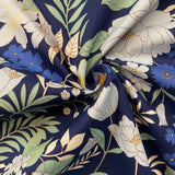 Spring Navy Flowers - Cotton Fabric