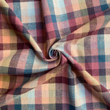 Estelle Check - Cotton Linen Fabric - Oeko-Tex Certified 100