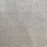 Cream Embroidered Waffle - Cotton Fabric