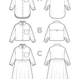 Closet Core - Jenna Shirt & Shirtdress - Paper Sewing Pattern