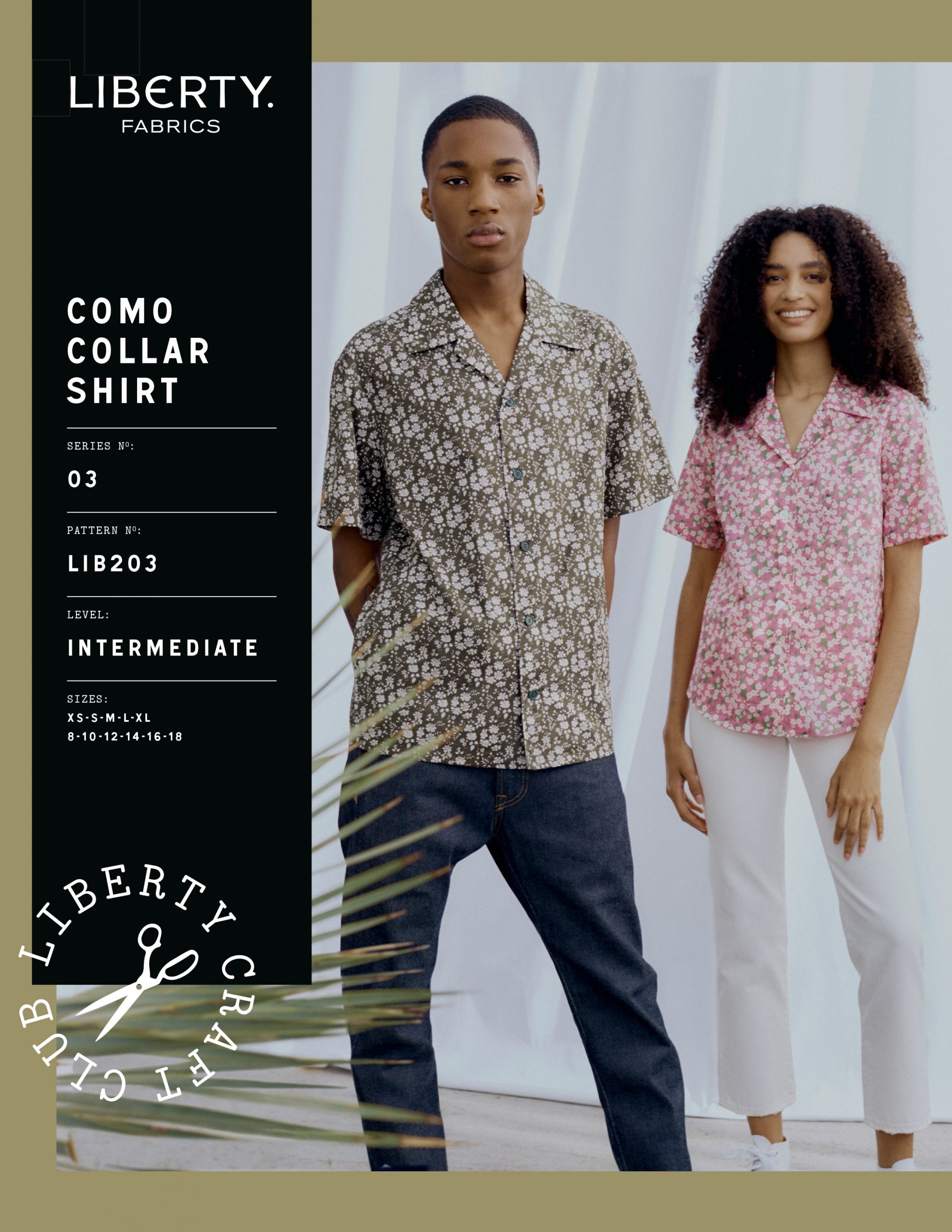 Buy the Unisex Como Collar Shirt sewing pattern from Liberty Sewing Patterns.