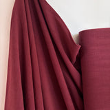 Linen Viscose Blend Fabric in Burgundy