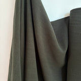 Linen Viscose Blend Fabric in Army Green