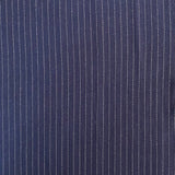 Linen Viscose Fabric - Navy Pinstripe