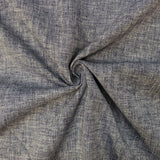 Yarn Dyed Twill Stripe - Navy -  Cotton Linen Blend Fabric