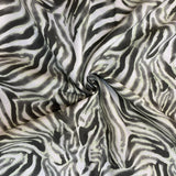 Olive Animal Print - Linen Viscose Fabric