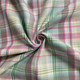 Lime Pink Check - Cotton Fabric