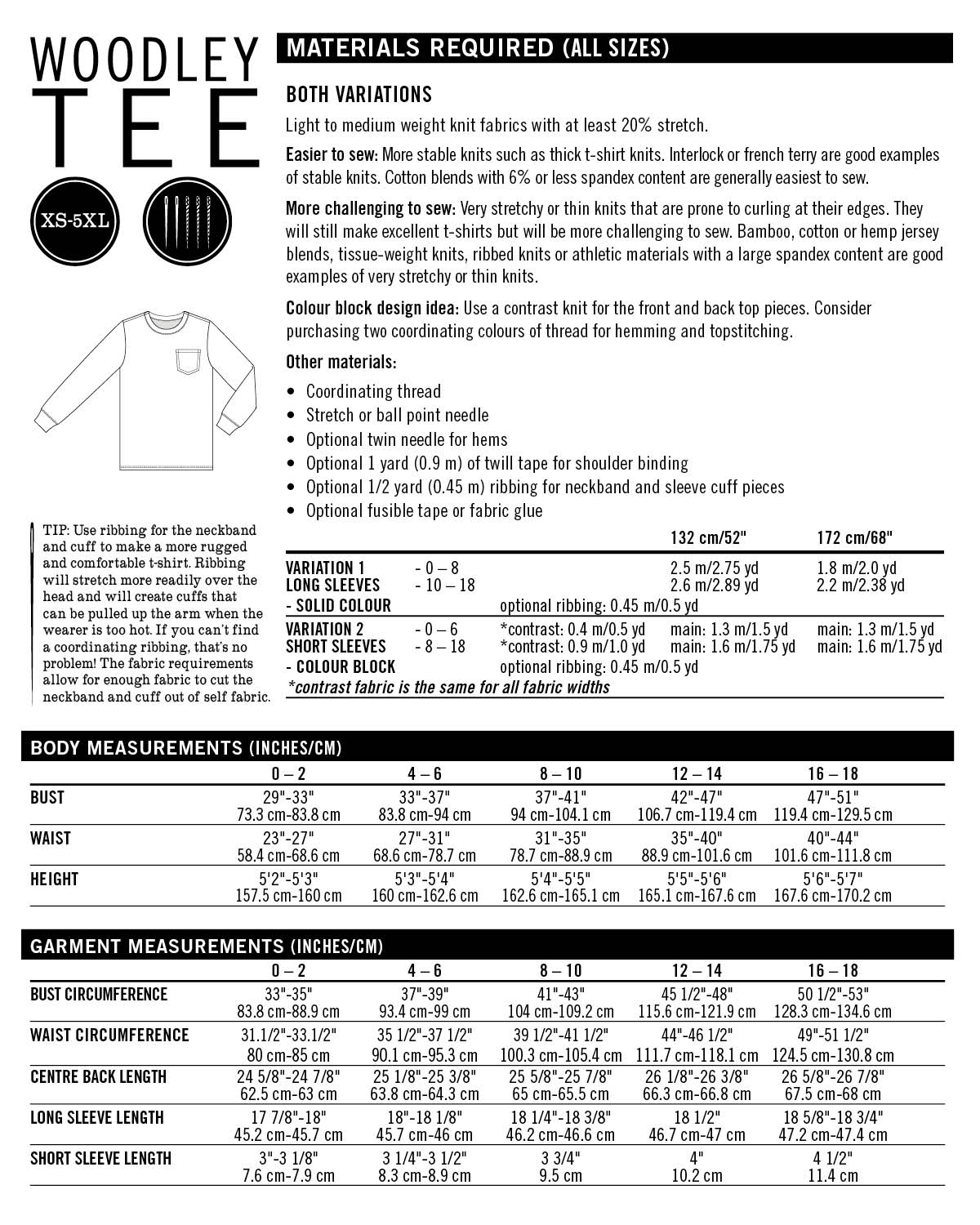 File Patter Info.pdf Woodley Tee - PDF Sewing Pattern – Mill Creations