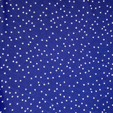 Navy Polka Dot - Viscose Fabric