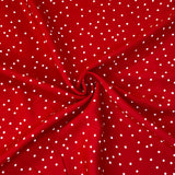 Red Polka Dot - Viscose Fabric