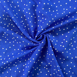 Blue Polka Dot - Viscose Fabric