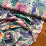 Viscose Radiance Digital Flowers In Blue