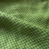 Yarn Dyed Washed Linen  - Avocado Gingham