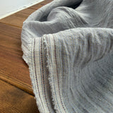 Yarn Dyed Washed Linen - Grey Micro Check