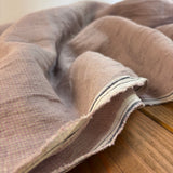 Yarn Dyed Washed Linen - Lilac Micro Check