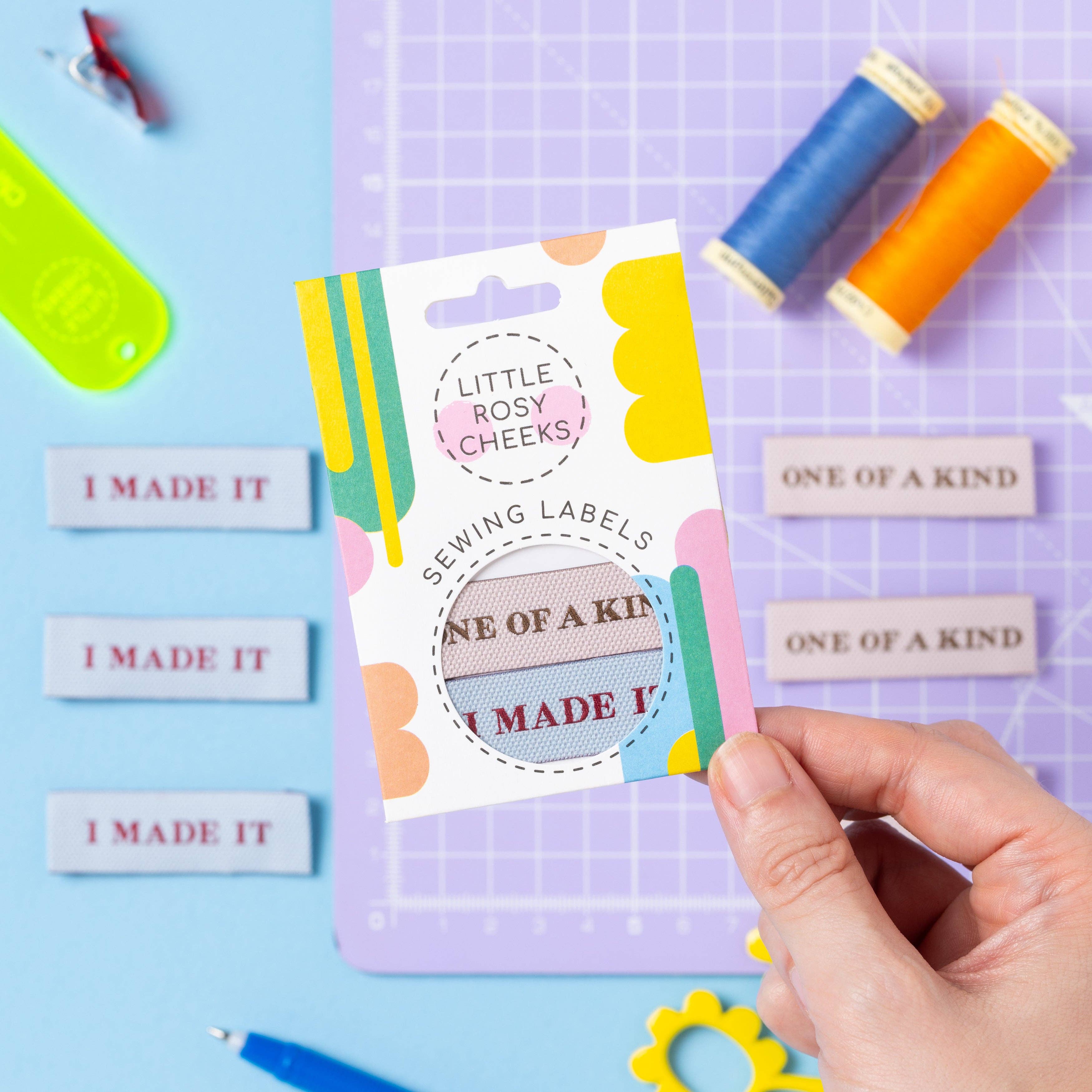 7177 Label Little Rosy Cheeks - TEXTURED PASTELS - Sewing Labels Tags – Mill Creations