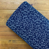 Animal Jacquard - Dark Blue - Denim Fabric