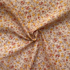 buy orange floral seersucker cotton fabric