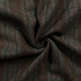 Burgundy Woven Check - Wool Fabric